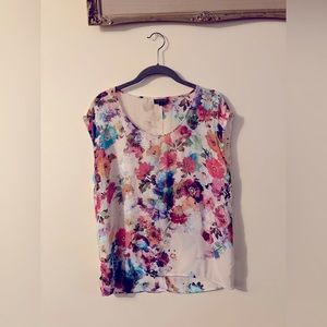 Topshop spring floral sheer women’s sleeveless top Size 2